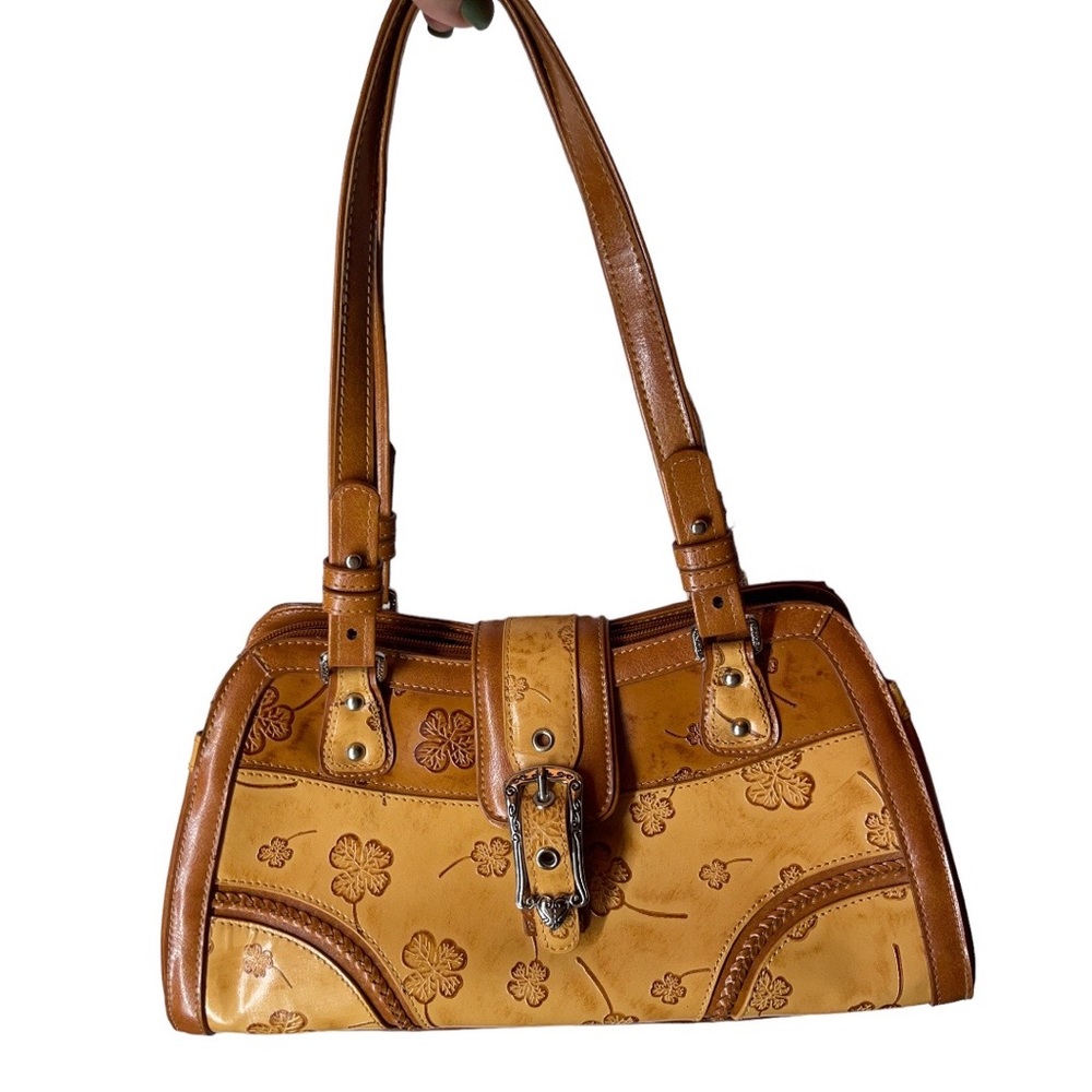 MC Mark Chantel Leather Embossed Clover Bag